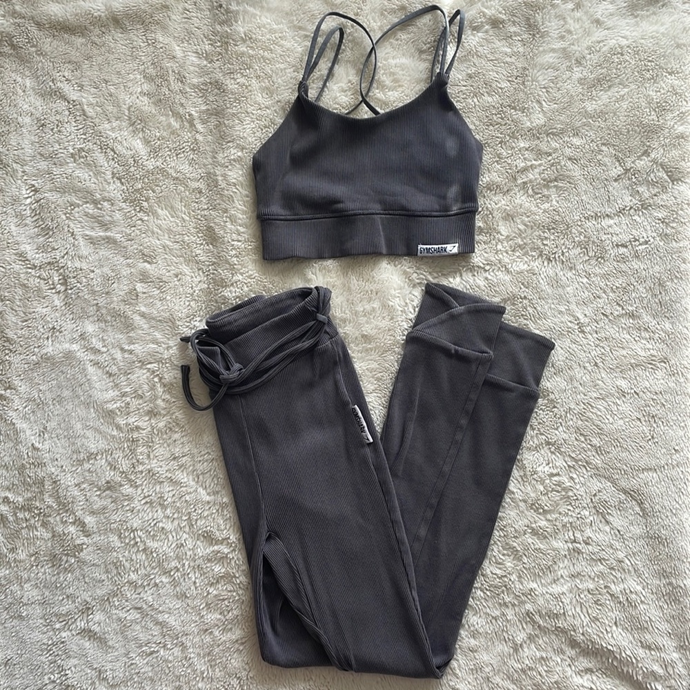 Gymshark Ribbed Sports Bra & Legging Lounge Set